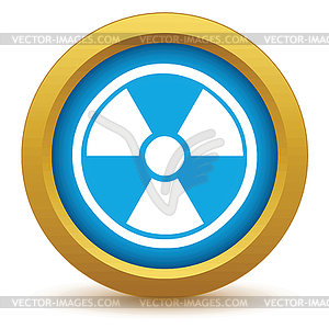 Gold nuclear icon - vector clipart