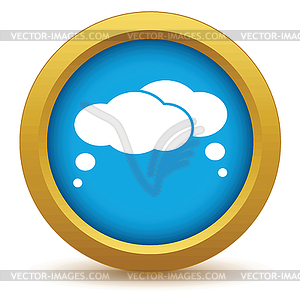 Gold dialog icon - vector image