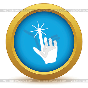 Gold click icon - vector clipart
