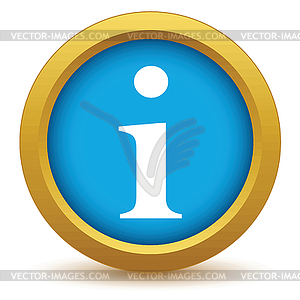 Gold info icon - vector image