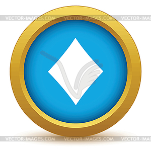 Gold diamonds card icon - vector clip art