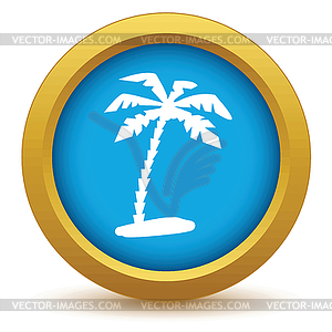 Gold travel icon - vector EPS clipart