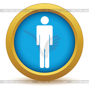 Gold man icon - vector image