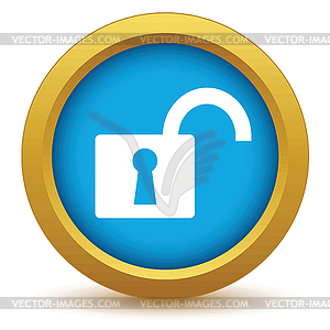 Gold unlock icon - vector clipart