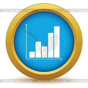 Gold chart icon - vector image