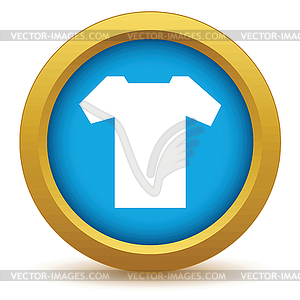 Gold tee shirt icon - vector EPS clipart