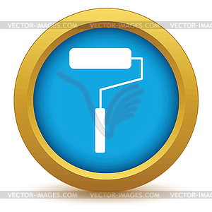 Gold roller icon - royalty-free vector image