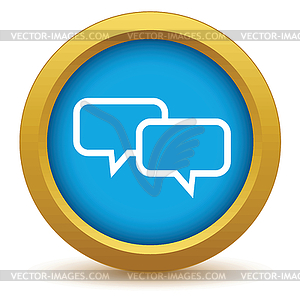 Gold conversation icon - vector EPS clipart