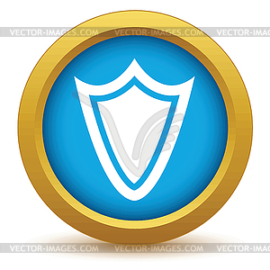 Gold shield icon - vector clipart