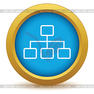 Gold structure icon - royalty-free vector image