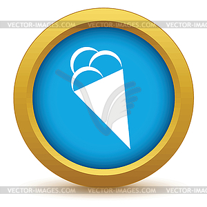 Gold ice cream icon - vector image