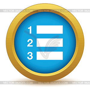 Gold list icon - vector clip art