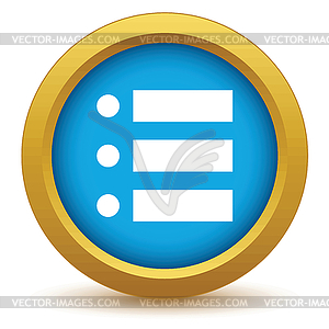 Gold ordinal list icon - vector clipart