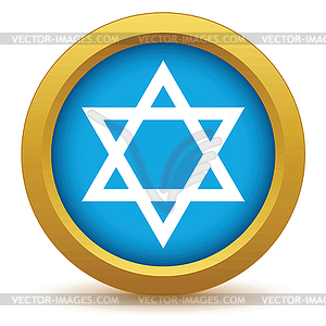 Gold Judaism icon - vector clipart