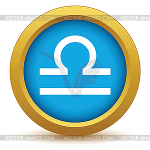 Золото Весы значок - изображение в формате EPS