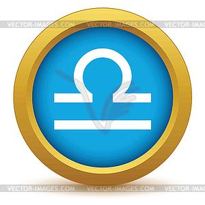 Gold Libra icon - vector clipart