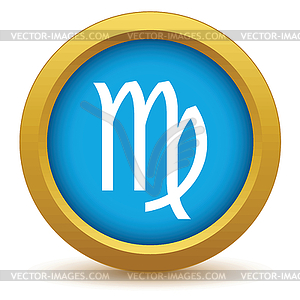 Gold Virgo icon - vector clip art