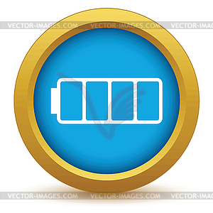 Gold empty battery icon - vector clip art