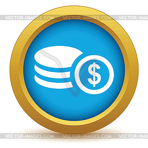 Gold money icon - vector clipart / vector image