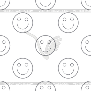 Smiling seamless pattern - vector clipart