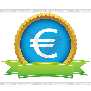 Gold euro logo - vector clip art