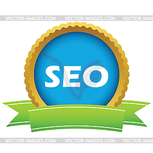 Золото SEO логотип - векторное изображение