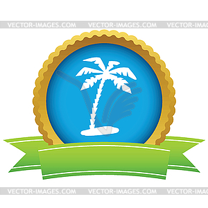 Gold travel logo - vector image