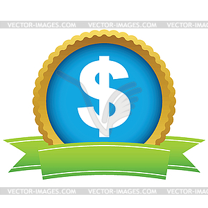 Gold dollar logo - vector image