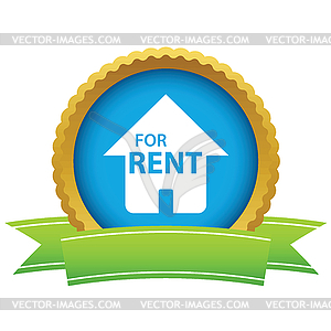 Gold for rent logo - vector image