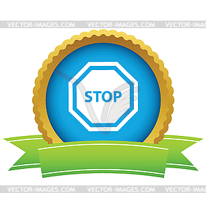 Gold stop logo - vector clipart