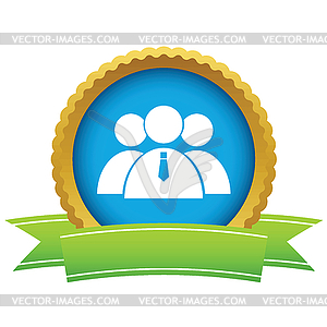 Gold leader of team logo - vector image