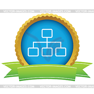Gold structure logo - vector image