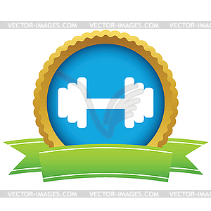 Gold weight logo - vector image