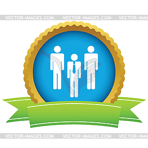 Gold working team logo - vector clip art