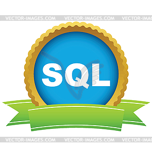 Gold sql logo - vector clip art