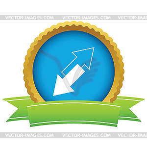 Gold reverse logo - vector image