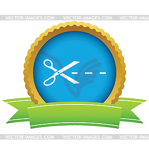Gold cut logo - vector image