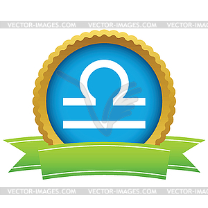 Gold Libra logo - vector image