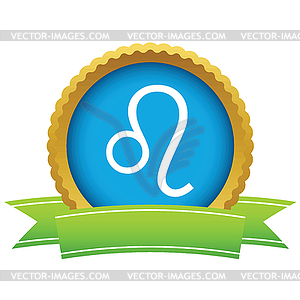 Gold Leo logo - vector image