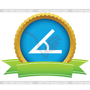 Gold sign of angle logo - vector clipart