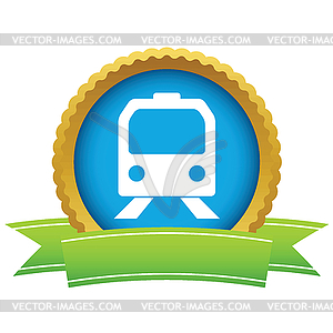 Золото логотип поезд - клипарт в векторе
