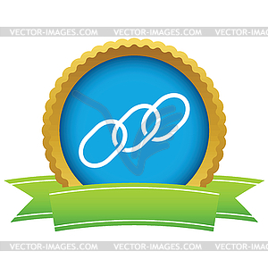 Gold chain logo - vector clipart