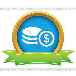 Gold money logo - vector image