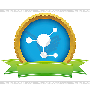 Gold atom logo - vector EPS clipart