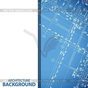 New blueprint building plan background - vector clipart