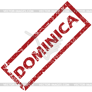 New Dominica rubber stamp - vector clip art