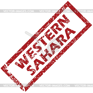 New Western Sahara rubber stamp - vector clipart