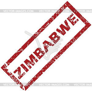 New Zimbabwe rubber stamp - vector clip art