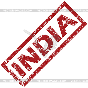 New India rubber stamp - color vector clipart