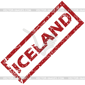 New Iceland rubber stamp - vector image